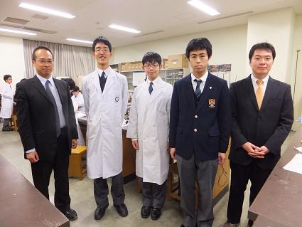 From left, Teacher/Advisor Mr. Goto, Mr. Soejima, Mr. Arima, New captain Mr. Okada, Teacher/Advisor Mr. Tsushima.