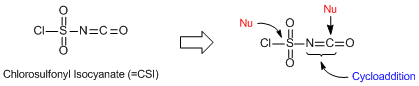 The reactivities of chlorosulfonyl isocyanate