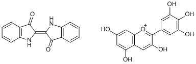 Indigo and delphinidin