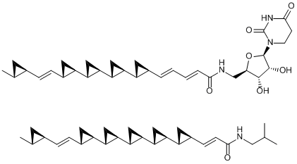 FR900848 (top), U-106305 (bottom)