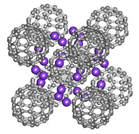 An image of fullerene K3C60 doped with potassium.