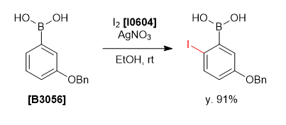 TCI Practical Example: ortho-Selective Iodination of Boronic Acid Using Iodine and Silver Nitrate