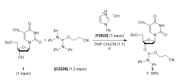 TCI Practical Example: Construction of the Phosphoramidite Using N-PhIMT as an Activator