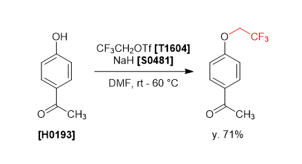 TCI反応実例：2,2,2-トリフルオロエチルトリフラートを用いた2,2,2-トリフルオロエチルエーテル化反応