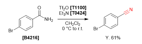 TCI Practical Example: Dehydration of a Carbamoyl Group Using Tf2O