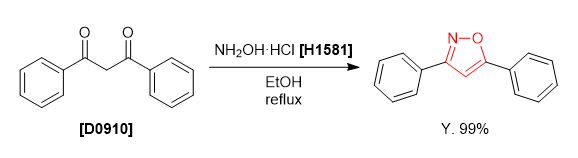 TCI Practical Example: Isoxazole Ring Construction Reaction Using Hydroxylamine Hydrochloride