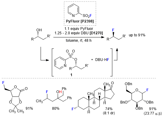 Deoxyfluorination using PyFluor