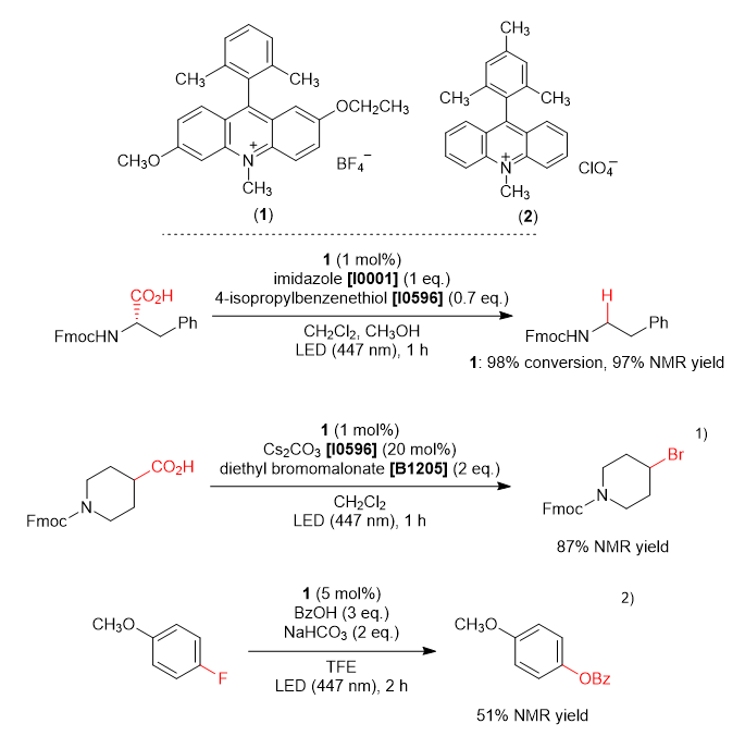 Visible Light Photoredox Reaction using Acr-450