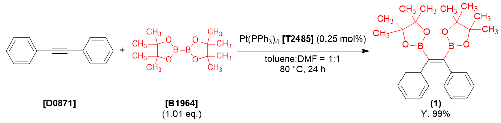 Diborylation of Alkynes with a Platinum Catalyst