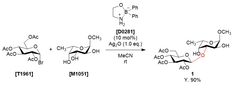 The Regioselective Koenigs-Knorr-Type Glycosylation of Carbohydrates Using a Borinic Acid Ester Catalyst