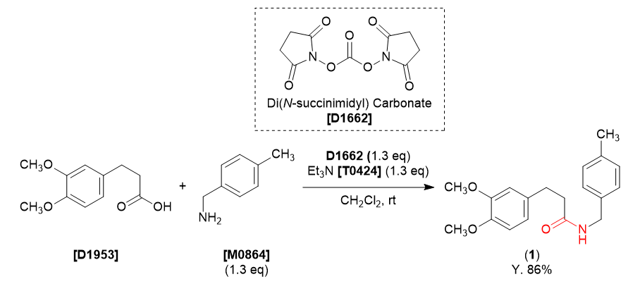 TCI Practical Example: Condensation Using Di(N-succinimidyl) Carbonate