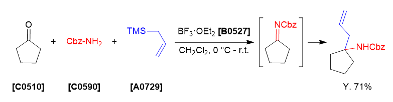 TCI Practical Example: Hosomi-Sakurai Allylation via an Imine Intermediate