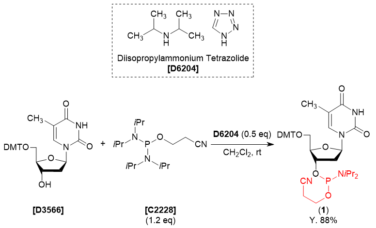 TCI Practical Example: Phosphoroamidite Synthesis Using Diisopropylammonium Tetrazole