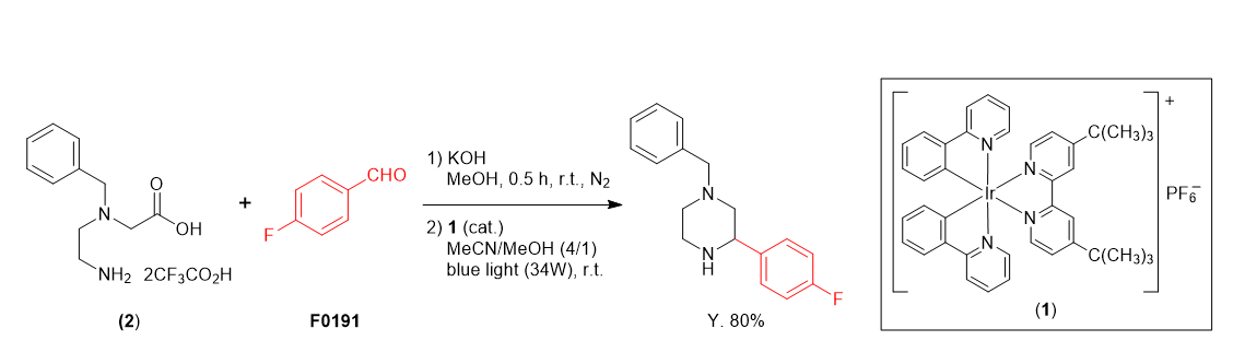 Visible-Light Photoredox Catalyst to Synthesize 2-Subsituted Piperazines