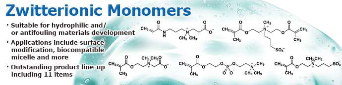 Zwitterionic Monomers Suitable for Biocompatible/Superhydrophilic Polymer Synthesis