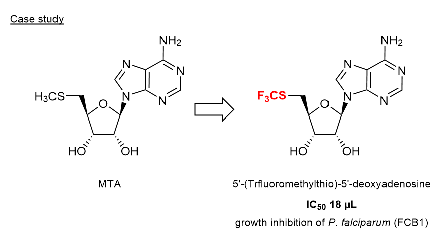 Insertion example of trilufuoromethylthio group