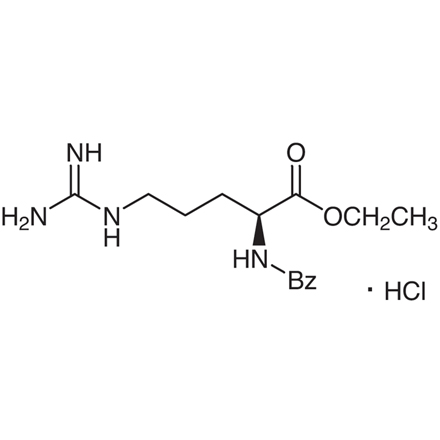 Nalpha-Benzoyl-L-arginine Ethyl Ester Hydrochloride Chemical Structure of Nalpha-Benzoyl-L-arginine Ethyl Ester Hydrochloride