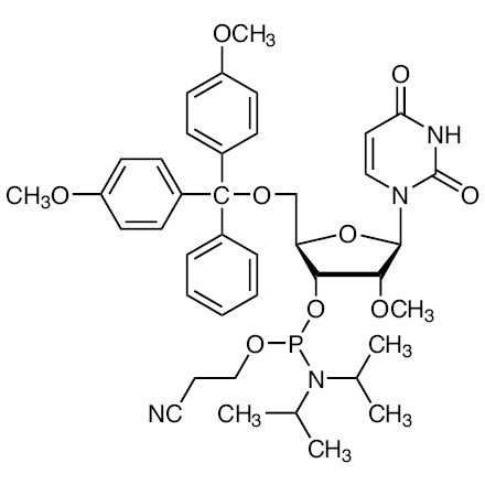 DMT-2'-O-methyl-rU Phosphoramidite Chemical Structure of DMT-2'-O-methyl-rU Phosphoramidite