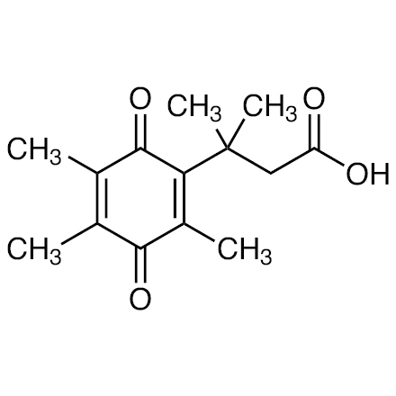 3-Methyl-3-(2,4,5-trimethyl-3,6-dioxocyclohexa-1,4-dien-1-yl)butanoic Acid Chemical Structure of 3-Methyl-3-(2,4,5-trimethyl-3,6-dioxocyclohexa-1,4-dien-1-yl)butanoic Acid