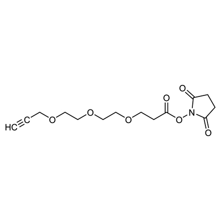 Propargyl-PEG3-NHS Ester Chemical Structure of Propargyl-PEG3-NHS Ester