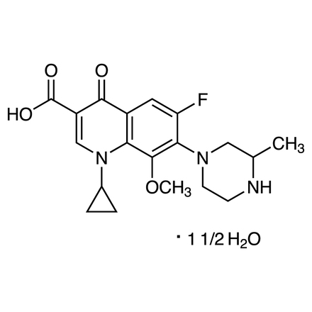 Gatifloxacin Sesquihydrate Chemical Structure of Gatifloxacin Sesquihydrate