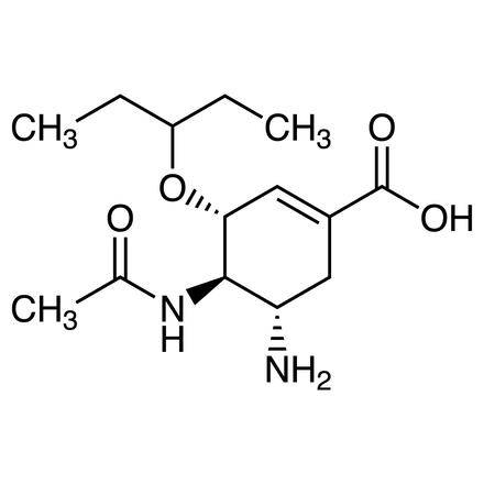 Oseltamivir Acid Chemical Structure of Oseltamivir Acid